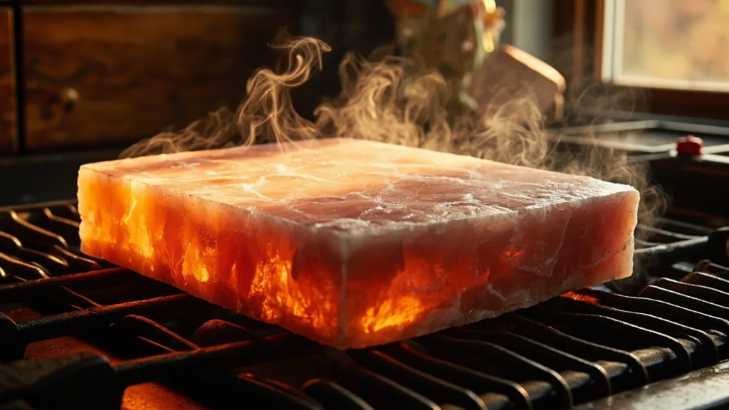 how to heat a pink salt block without cracking